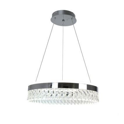 LED Lámpara de araña de cristal regulable en una cadena LED/90W/230V 3000-6500K cromo brillante + control remoto