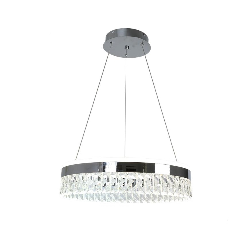 LED Lámpara de araña de cristal regulable en una cadena LED/90W/230V 3000-6500K cromo brillante + control remoto