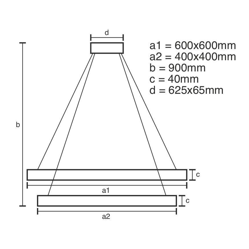 Lámpara de araña LED regulable LED/90W/230V 3000-6500K + mando a distancia