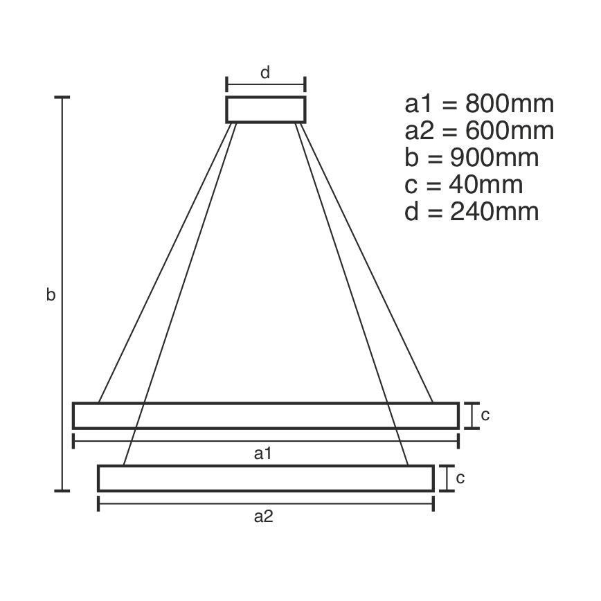 Lámpara de araña LED regulable por cable LED/100W/230V 3000-6500K + mando a distancia