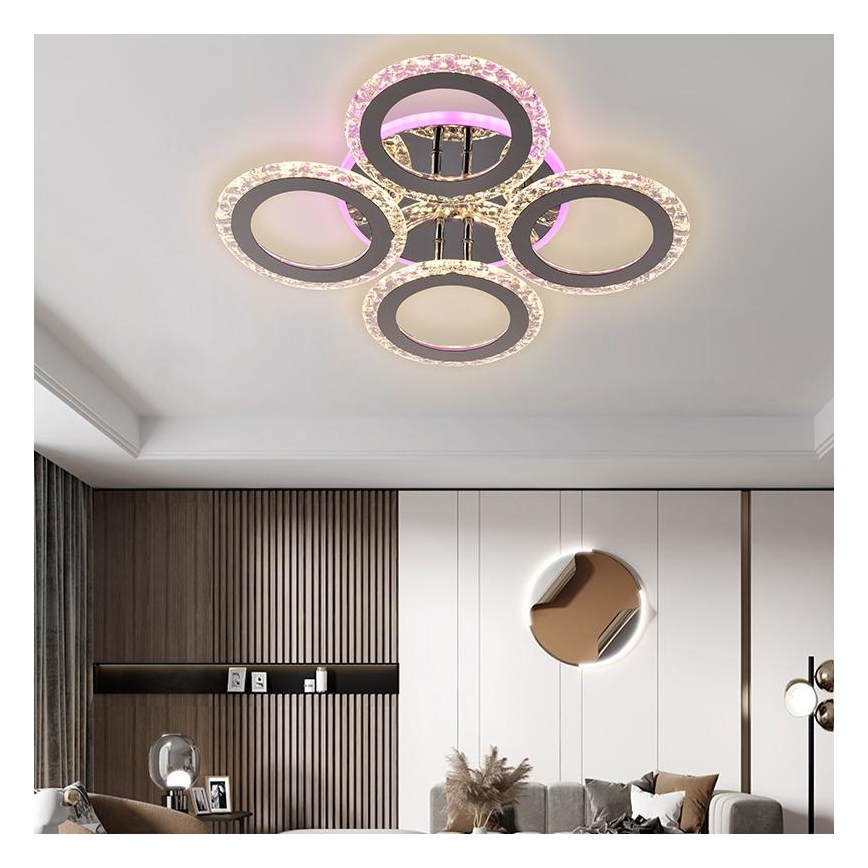 Lámpara de araña LED RGB regulable LED/55W/230V 3000-6500K + mando a distancia