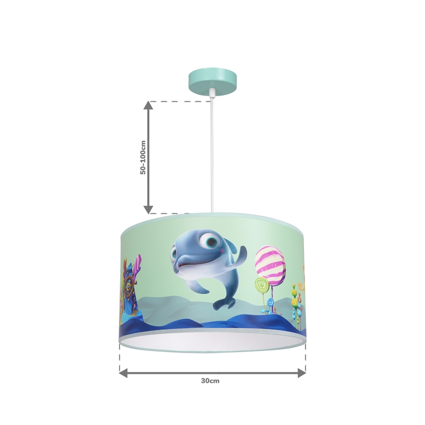 Lámpara de araña para niños de cable DOLPHIN 1xE27/60W/230V