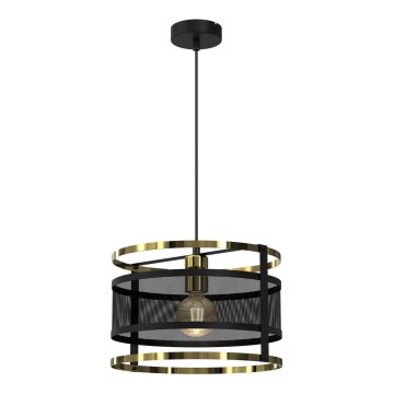 Lámpara de araña RIM 1xE27/60W/230V negro/dorado