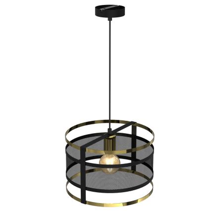 Lámpara de araña RIM 1xE27/60W/230V negro/dorado