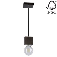 Lámpara de araña sobre cable TRONGO ROUND 1xE27/60W/230V haya - Certificado FSC