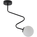 Lámpara de araña sobre poste ZIGZAG 1xG9/12W/230V negro