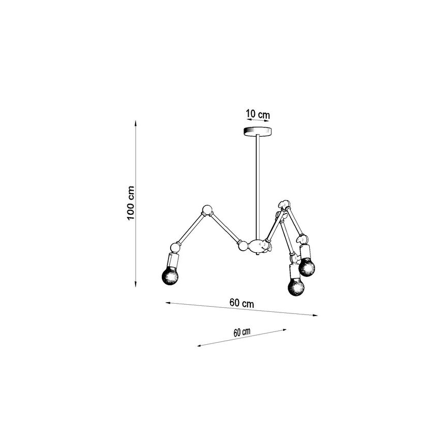 Lámpara de araña STARK 3xE27/60W/230V