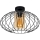 Lámpara de araña suspendida CORRINI 1xE27/60W/230V Ø 34 cm negro/beige