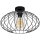 Lámpara de araña suspendida CORRINI 1xE27/60W/230V Ø 34 cm negro/transparente