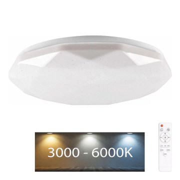 Lámpara de baño LED regulable GALAXY LED/48W/230V Ø 38 cm 3000-6000K IP44 + control remoto