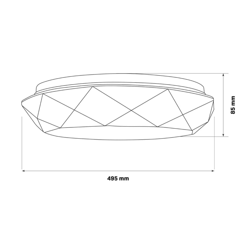 Lámpara de baño LED regulable GALAXY LED/72W/230V diá. 49 cm 3000-6000K IP44 + control remoto