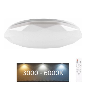 Lámpara de baño LED regulable GALAXY LED/72W/230V diá. 49 cm 3000-6000K IP44 + control remoto