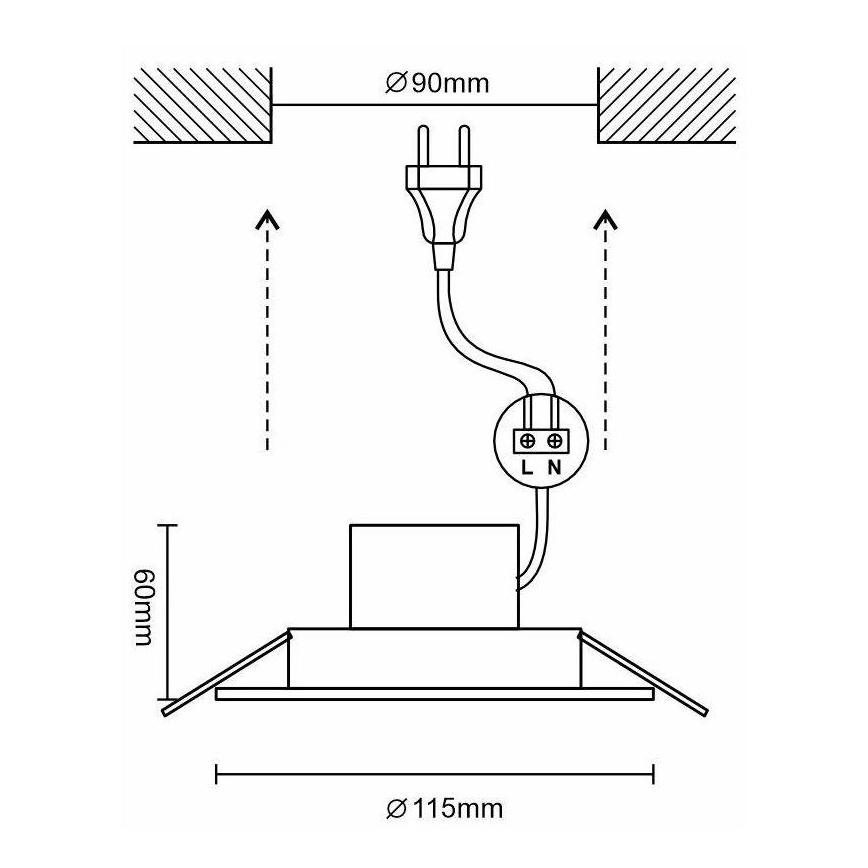 Lámpara de baño LED regulable LED/10W/230V 3000K-6500K Wi-Fi Tuya IP44