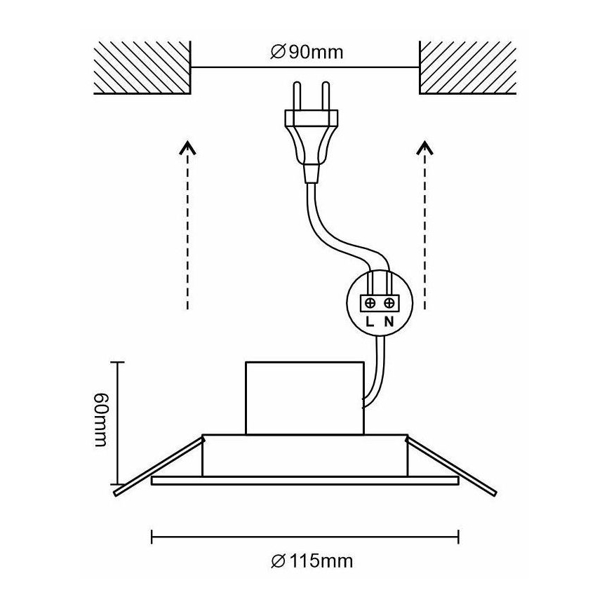 Lámpara de baño LED regulable LED/10W/230V 3000K-6500K Wi-Fi Tuya IP44
