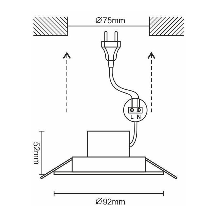 Lámpara de baño LED regulable led/7W/230V 3000K-6500K Wi-Fi Tuya IP44