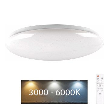 Lámpara de baño LED regulable PIRIUS LED/48W/230V Ø 38 cm 3000-6000K IP44 + control remoto