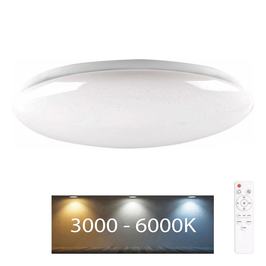 Lámpara de baño LED regulable PIRIUS LED/48W/230V Ø 38 cm 3000-6000K IP44 + control remoto