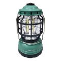 Lámpara de camping portátil LED regulable 3xLED/3W/3xAA IPX4 verde