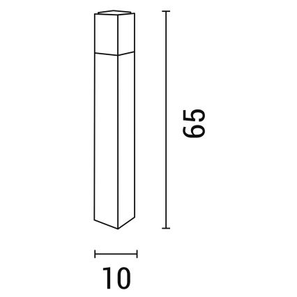 Lámpara de exterior 1xE27/12W/230V IP44 antracita