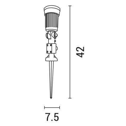 Lámpara de exterior 1xE27/15W/230V IP44 negro