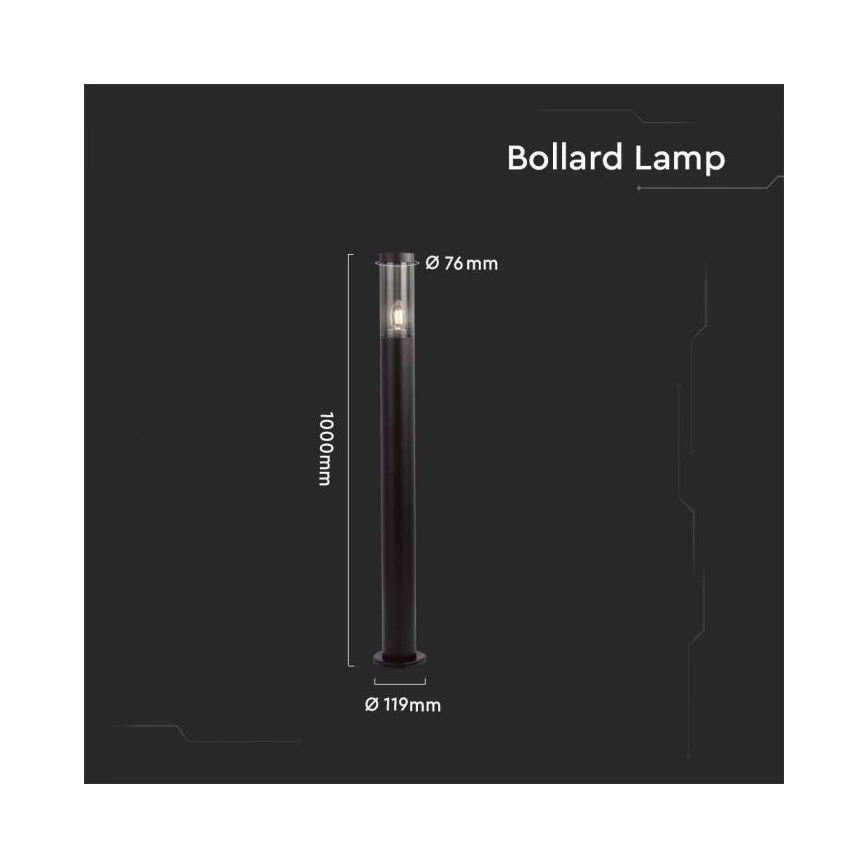 Lámpara de exterior 1xE27/18W/230V IP44 100 cm