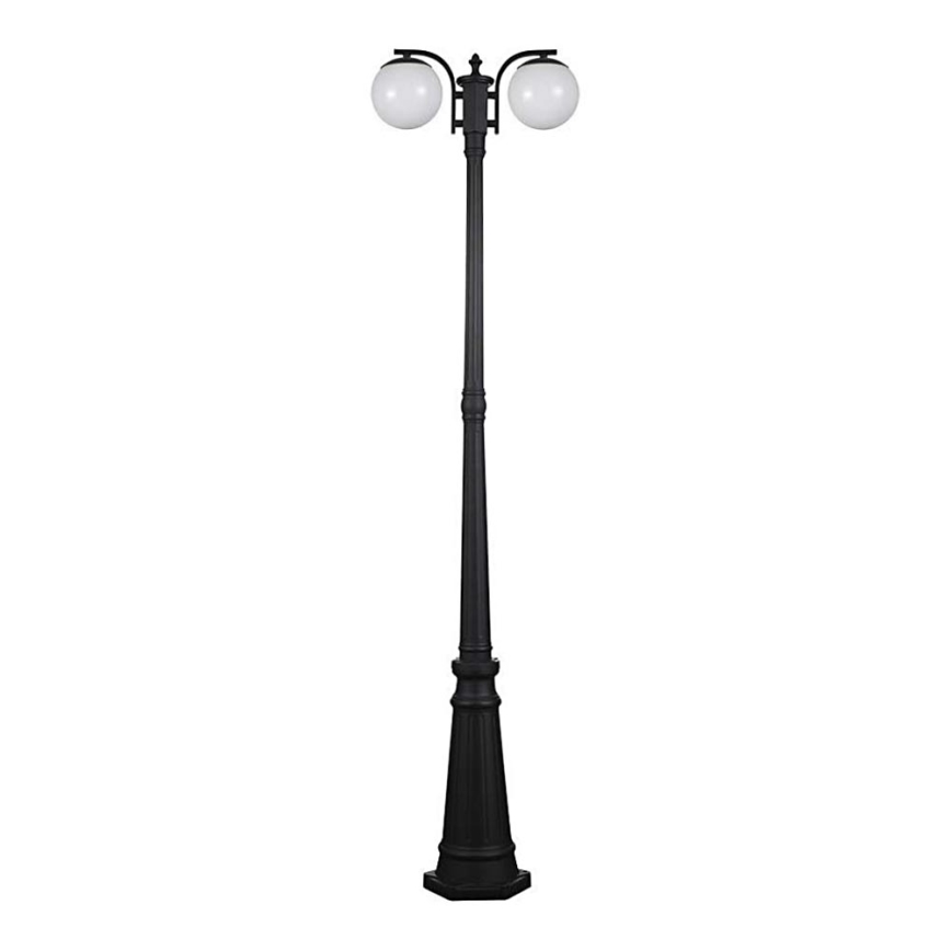 Lámpara de exterior 2xE27/60W/230V IP44 199 cm negro