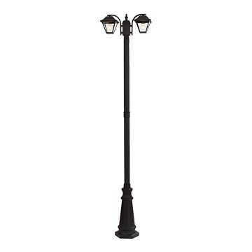 Lámpara de exterior 2xE27/60W/230V IP44 232 cm negro