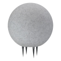 Lámpara de exterior ARGENTO 1xE27/15W/230V diá. 30 cm IP65 gris