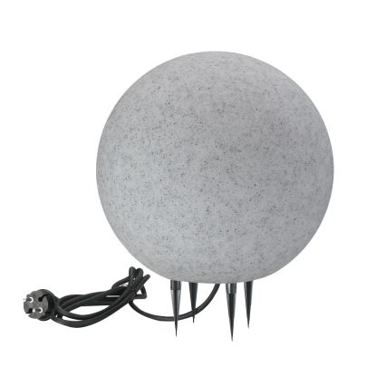 Lámpara de exterior ARGENTO 1xE27/15W/230V diá. 30 cm IP65 gris