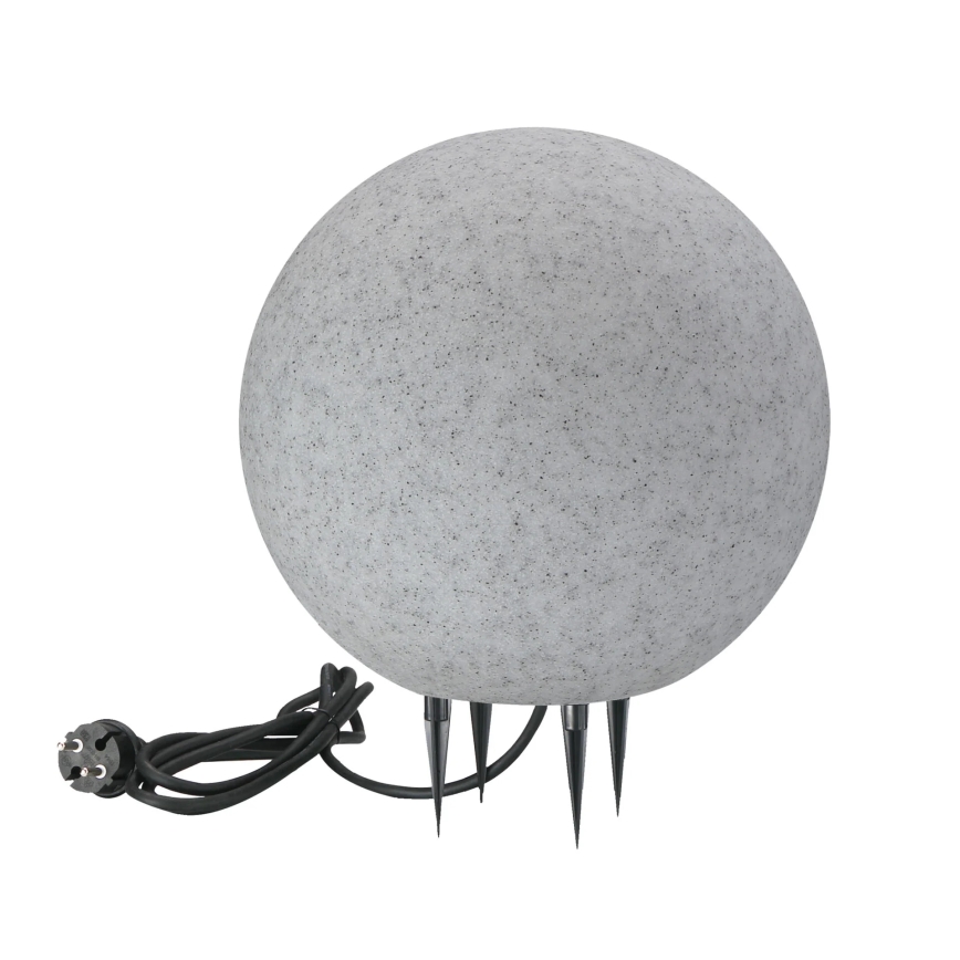 Lámpara de exterior ARGENTO 1xE27/15W/230V diá. 30 cm IP65 gris