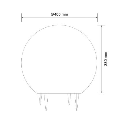Lámpara de exterior ARGENTO 1xE27/15W/230V diá. 40 cm IP65 blanco