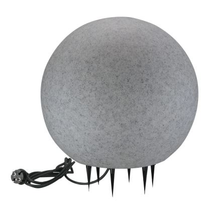 Lámpara de exterior ARGENTO 1xE27/15W/230V diá. 40 cm IP65 gris