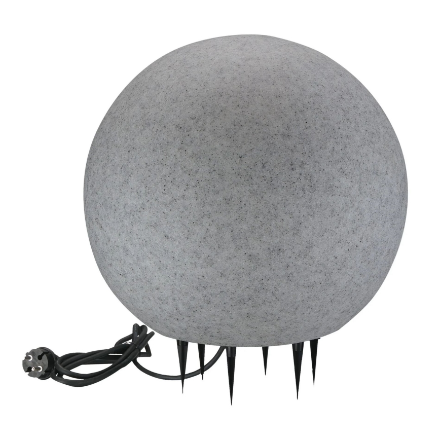 Lámpara de exterior ARGENTO 1xE27/15W/230V diá. 40 cm IP65 gris
