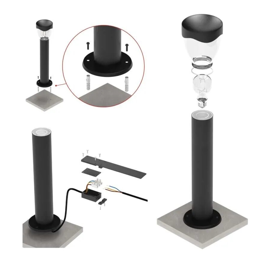 Lámpara de exterior ARTEO 1xE27/15W/230V IP44 80 cm