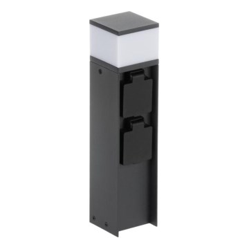 Lámpara de exterior con 2 enchufes DASTEN 1xG9/11W/230V 30 cm IP44 negro