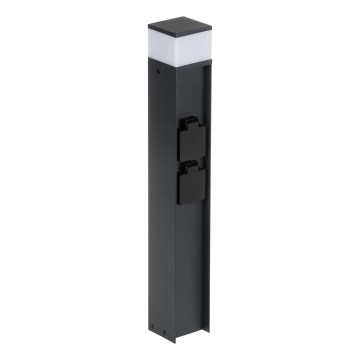 Lámpara de exterior con 2 enchufes DASTEN 1xG9/11W/230V 50 cm IP44 negro