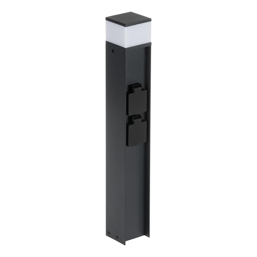 Lámpara de exterior con 2 enchufes DASTEN 1xG9/11W/230V 50 cm IP44 negro