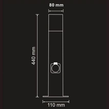Lámpara de exterior con enchufe DALLAS 1xE27/12W/230V IP44 antracita