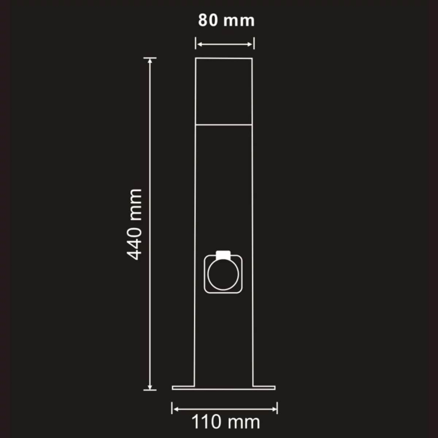 Lámpara de exterior con enchufe DALLAS 1xE27/12W/230V IP44 antracita