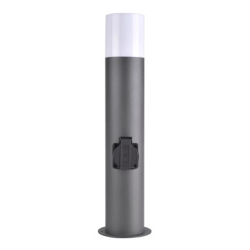 Lámpara de exterior con enchufe DALLAS 1xE27/12W/230V IP44 grafito