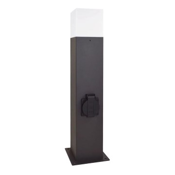 Lámpara de exterior con enchufe NEW YORK 1xE27/12W/230V IP44 44 cm grafito