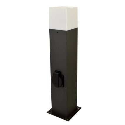 Lámpara de exterior con enchufe NEW YORK 1xE27/12W/230V IP44 44 cm antracita