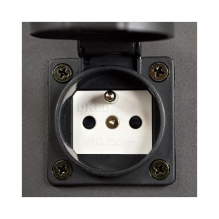 Lámpara de exterior con enchufe NEW YORK 1xE27/12W/230V IP44 44 cm antracita