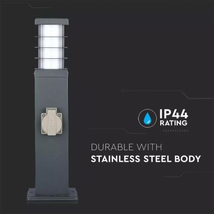 Lámpara de exterior con enchufes SCHUKO 1xE27/13W/230V IP44