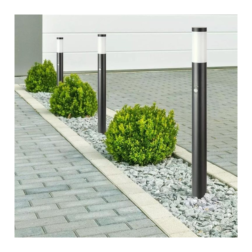 Lámpara de exterior con sensor 1xE27/60W/230V IP44 110cm negro