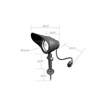 Lámpara de exterior EASY CONNECT 1xGU10/4W/230V IP67 negro