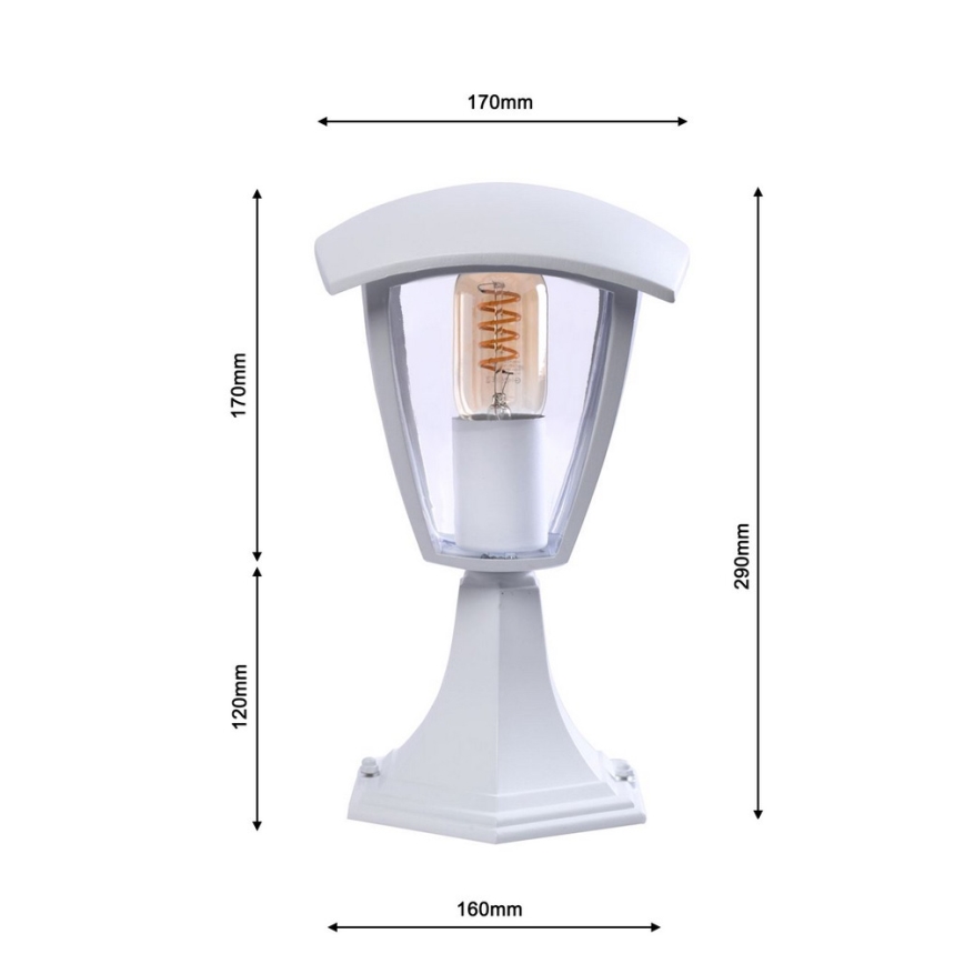 Lámpara de exterior FOX 1xE27/40W/230V IP44 blanca