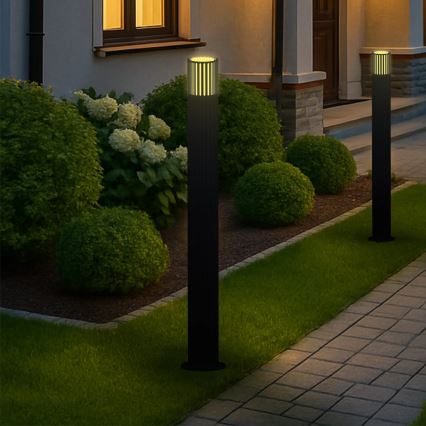 Lámpara de exterior KUUSAMO 1xE27/20W/230V 74 cm IP54 antracita