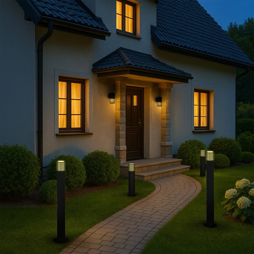 Lámpara de exterior KUUSAMO 1xE27/20W/230V 74 cm IP54 antracita