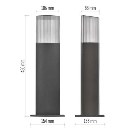 Lámpara de exterior LANA 1xE27/25W/230V IP54 45 cm